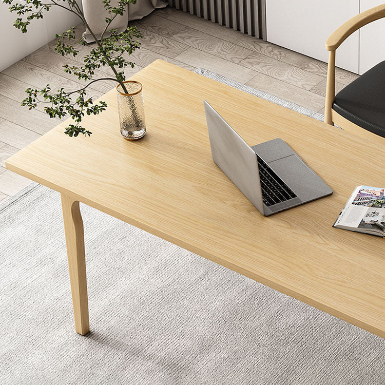 Modern Writing Desk Rectangular Solid Wood Office Desk for Home Clearhalo 'furn' 'furn_office_desk' 'Furniture' 'Office Desks' 'Office Furniture' 'office_desk' 5495032