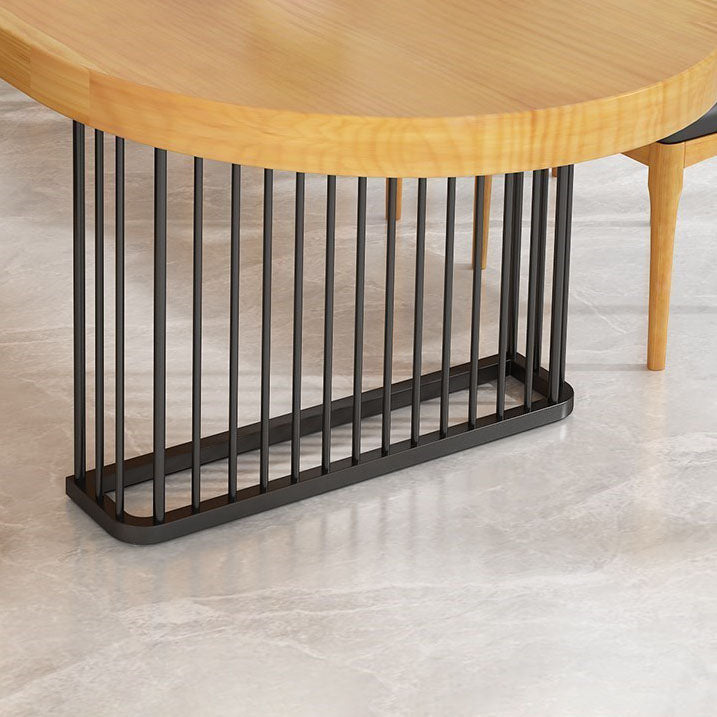 ソリッドウッドオーバルライティングデスクインダストリアルスタイルオフィスライティングデスク