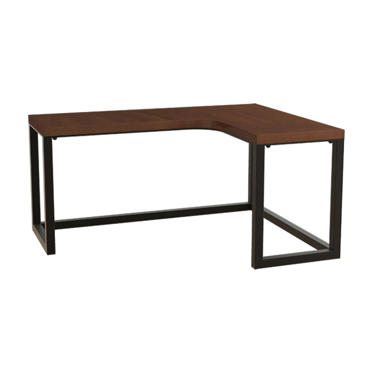 Solid Pinewood Home Writing Table Industrial L-Shape Office Table Walnut Right Hand Return Clearhalo 'furn' 'furn_office_desk' 'Furniture' 'Office Desks' 'Office Furniture' 'office_desk' 5495142