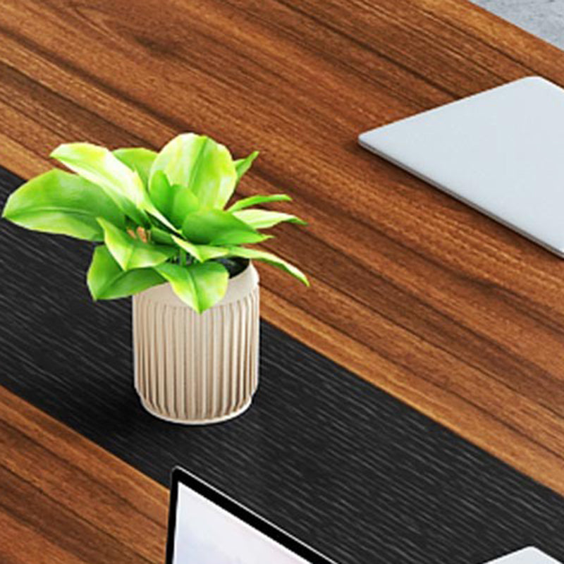 Moderna scrivania rettangolare da ufficio con gambe in metallo fabbricato scrivania in legno per casa