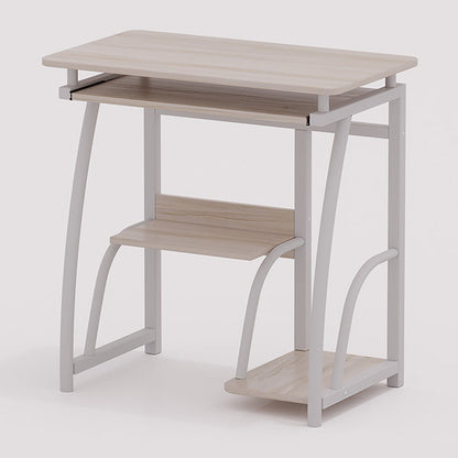 28-Inch Hight Desk Contemporary Rectangular Wooden Writing Desk with Keyboard Tray Off-White Clearhalo 'furn' 'furn_office_desk' 'Furniture' 'Office Desks' 'Office Furniture' 'office_desk' 5495306