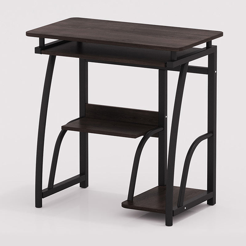 28-Inch Hight Desk Contemporary Rectangular Wooden Writing Desk with Keyboard Tray Black Clearhalo 'furn' 'furn_office_desk' 'Furniture' 'Office Desks' 'Office Furniture' 'office_desk' 5495307
