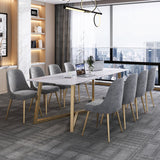 長方形の形状モダンミーティングテーブル固定された石の書き込みテーブル