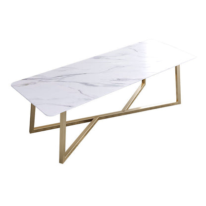 長方形の形状モダンミーティングテーブル固定された石の書き込みテーブル