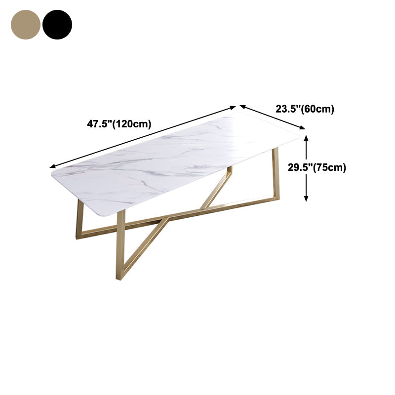 長方形の形状モダンミーティングテーブル固定された石の書き込みテーブル