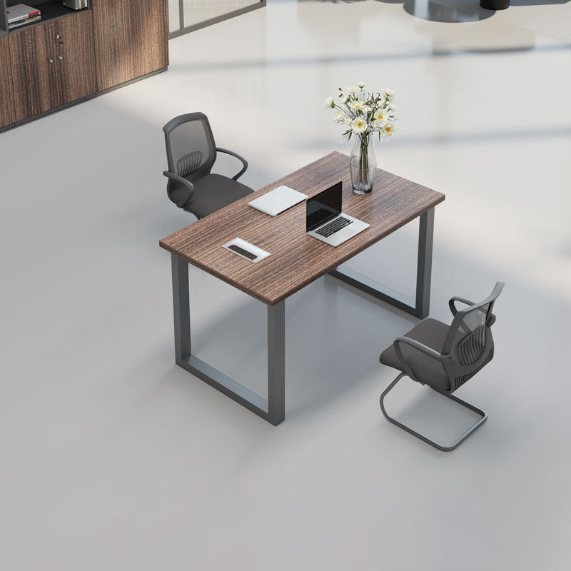 Scrivania rettangolare da ufficio in legno fabbricato industriale con base in metallo