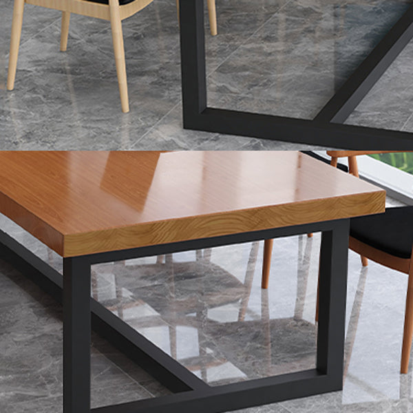 Tavolo da riunioni rettangolo tavolo industriale scrivania d'ufficio con base di cavalletto