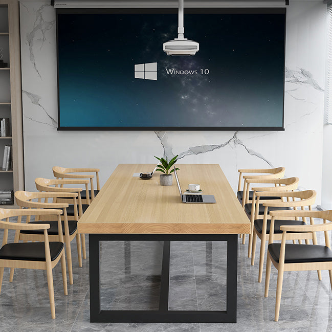 Tavolo da riunioni rettangolo tavolo industriale scrivania d'ufficio con base di cavalletto