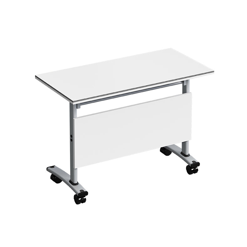 Modern Style Manufactured Wood Office Desk Rectangular Desk with Wheels Clearhalo 'furn' 'furn_office_desk' 'Furniture' 'Office Desks' 'Office Furniture' 'office_desk' 5495462
