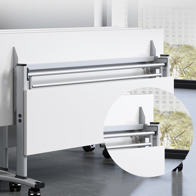 Modern Style Manufactured Wood Office Desk Rectangular Desk with Wheels Clearhalo 'furn' 'furn_office_desk' 'Furniture' 'Office Desks' 'Office Furniture' 'office_desk' 5495466