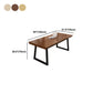 Rectangle Writing Table Industrial Solid Wood Office Desk with Seld Base