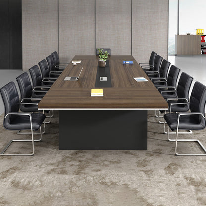 Scrivania rettangolare in legno di gestione industriale di gestione dei cavi da ufficio