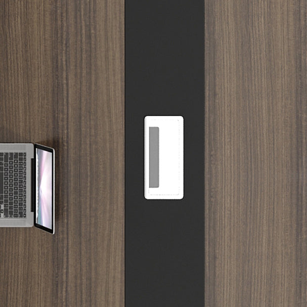 Scrivania rettangolare in legno di gestione industriale di gestione dei cavi da ufficio