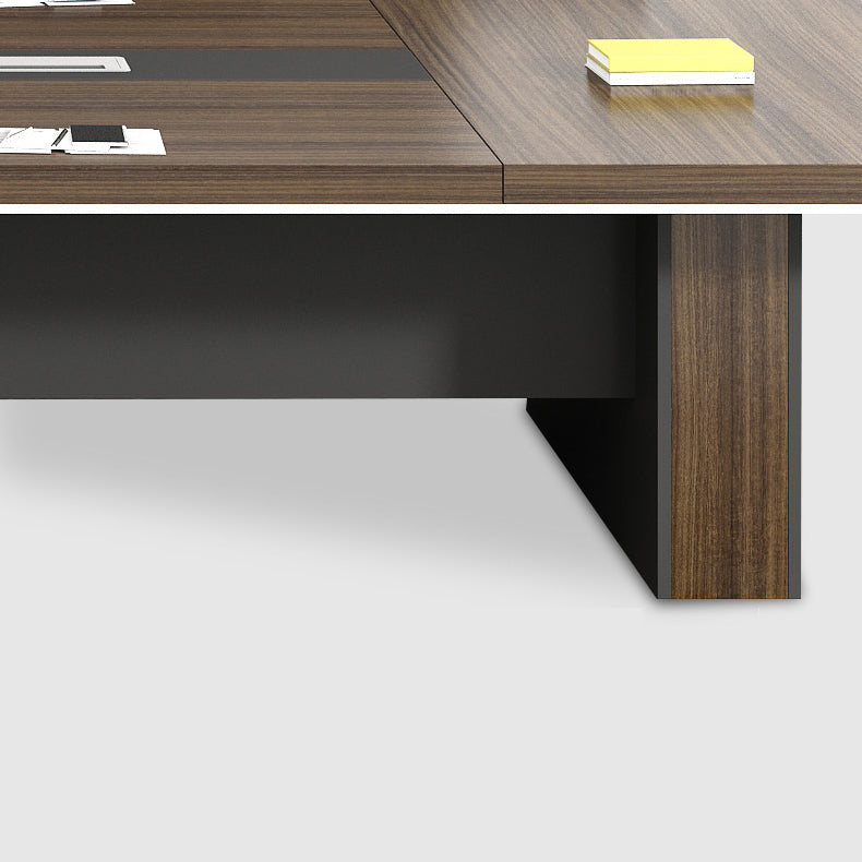 Scrivania rettangolare in legno di gestione industriale di gestione dei cavi da ufficio