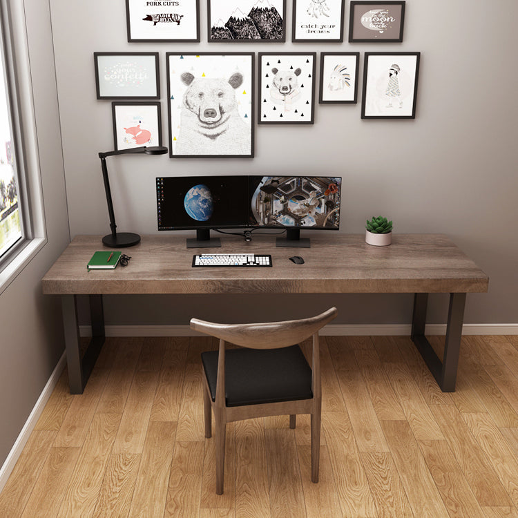 Rectangular Home Office Writing Desk Contemporary Solid Wood Office Desk Clearhalo 'furn' 'furn_office_desk' 'Furniture' 'Office Desks' 'Office Furniture' 'office_desk' 5495628