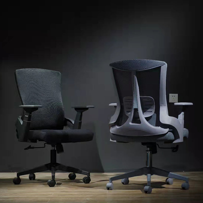 Modern Mesh and Plastic Desk Chair with Hight and Mid Back Home Office Chair Clearhalo 'furn' 'furn_office_chair' 'Furniture' 'Office Chairs' 'Office Furniture' 'office_chair' 5495949