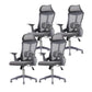 Modern Mesh and Plastic Desk Chair with Hight and Mid Back Home Office Chair Grey 4 Piece Set High-Back (Over 22 in.) Clearhalo 'furn' 'furn_office_chair' 'Furniture' 'Office Chairs' 'Office Furniture' 'office_chair' 5495963