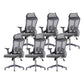 Modern Mesh and Plastic Desk Chair with Hight and Mid Back Home Office Chair Grey 6 Piece Set High-Back (Over 22 in.) Clearhalo 'furn' 'furn_office_chair' 'Furniture' 'Office Chairs' 'Office Furniture' 'office_chair' 5495964