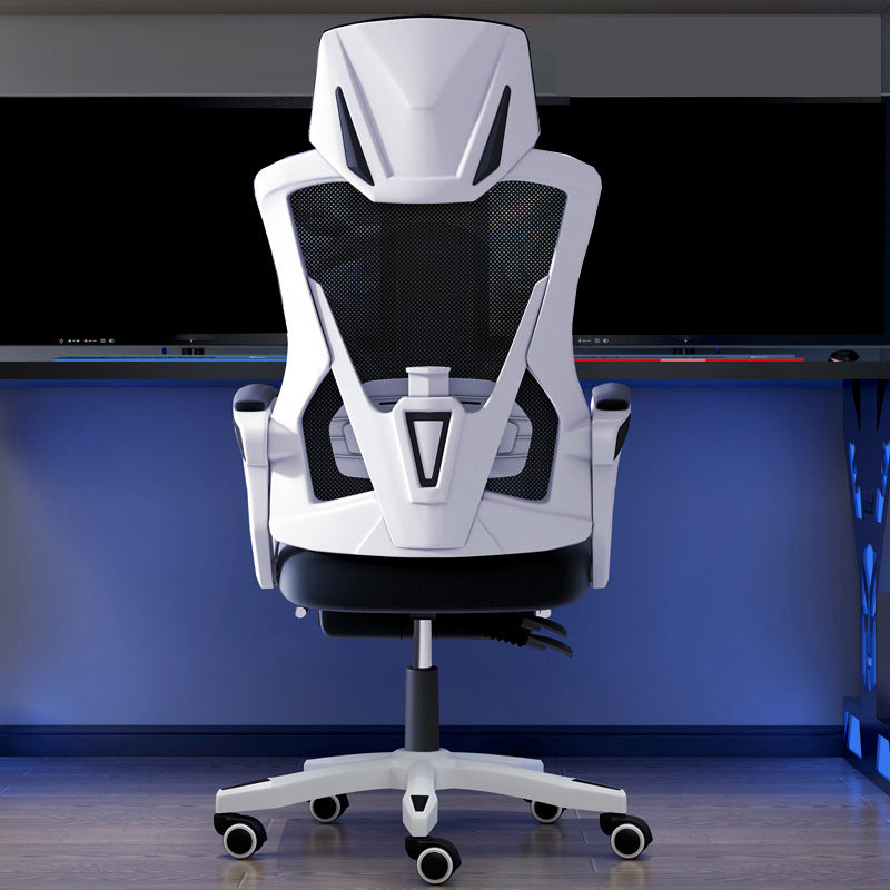 Contemporary Desk Chair High Back Wheels Nylon Fixed Arms Ergonomic Mesh Chair Clearhalo 'furn' 'furn_office_chair' 'Furniture' 'Office Chairs' 'Office Furniture' 'office_chair' 5495971