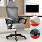 Contemporary Desk Chair High Back Wheels Nylon Fixed Arms Ergonomic Mesh Chair Black-Gray With Footrest Tilt Available Clearhalo 'furn' 'furn_office_chair' 'Furniture' 'Office Chairs' 'Office Furniture' 'office_chair' 5495972