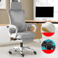 Contemporary Desk Chair High Back Wheels Nylon Fixed Arms Ergonomic Mesh Chair White-Gray With Footrest Tilt Available Clearhalo 'furn' 'furn_office_chair' 'Furniture' 'Office Chairs' 'Office Furniture' 'office_chair' 5495974
