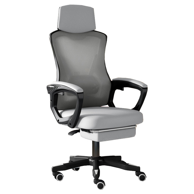 Contemporary Desk Chair High Back Wheels Nylon Fixed Arms Ergonomic Mesh Chair Clearhalo 'furn' 'furn_office_chair' 'Furniture' 'Office Chairs' 'Office Furniture' 'office_chair' 5495975