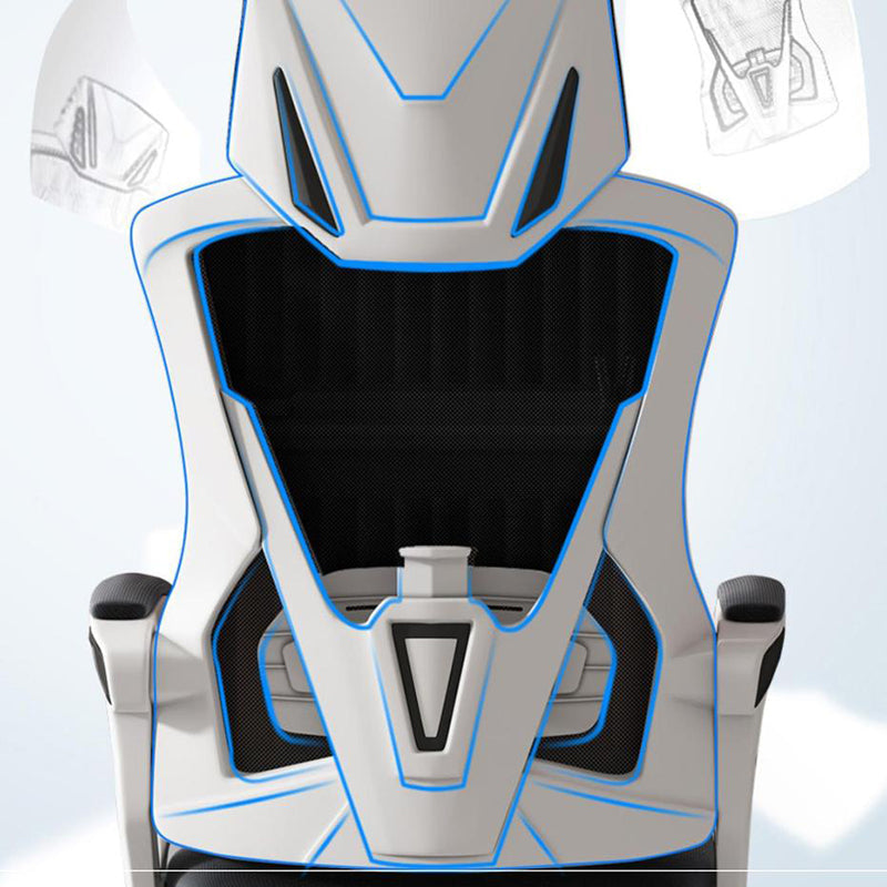 Contemporary Desk Chair High Back Wheels Nylon Fixed Arms Ergonomic Mesh Chair Clearhalo 'furn' 'furn_office_chair' 'Furniture' 'Office Chairs' 'Office Furniture' 'office_chair' 5495977