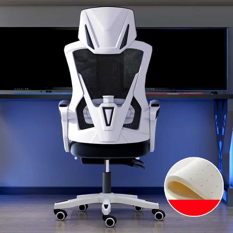 Contemporary Desk Chair High Back Wheels Nylon Fixed Arms Ergonomic Mesh Chair Without Footrest Tilt Unavailable Clearhalo 'furn' 'furn_office_chair' 'Furniture' 'Office Chairs' 'Office Furniture' 'office_chair' 5495998