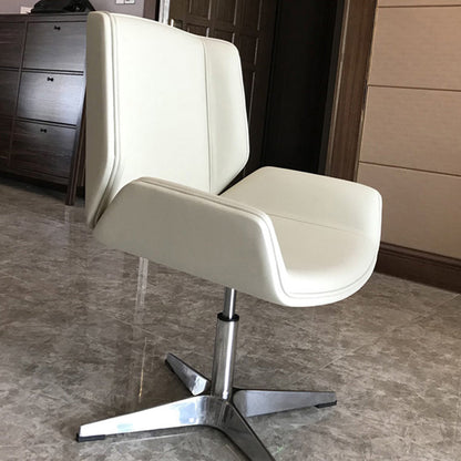 Zeitgenössischer Konferenzstuhl aus Kunstleder, armloser Bürostuhl mit mittlerer Rückenlehne