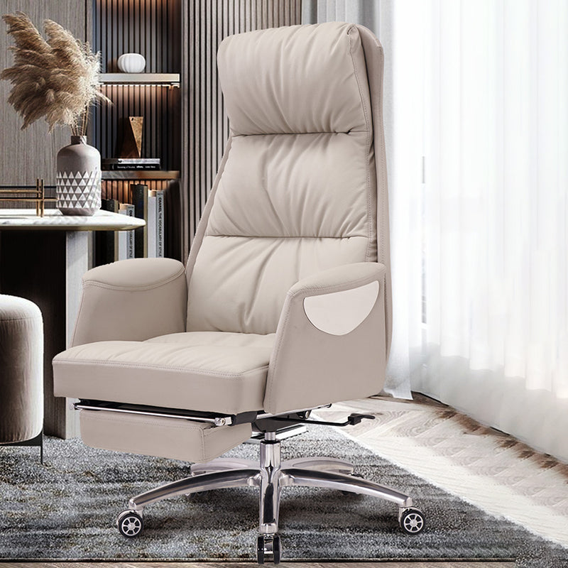 Moderner Leather Executive Chair Verstellbarer hoher Back -Office -Stuhl