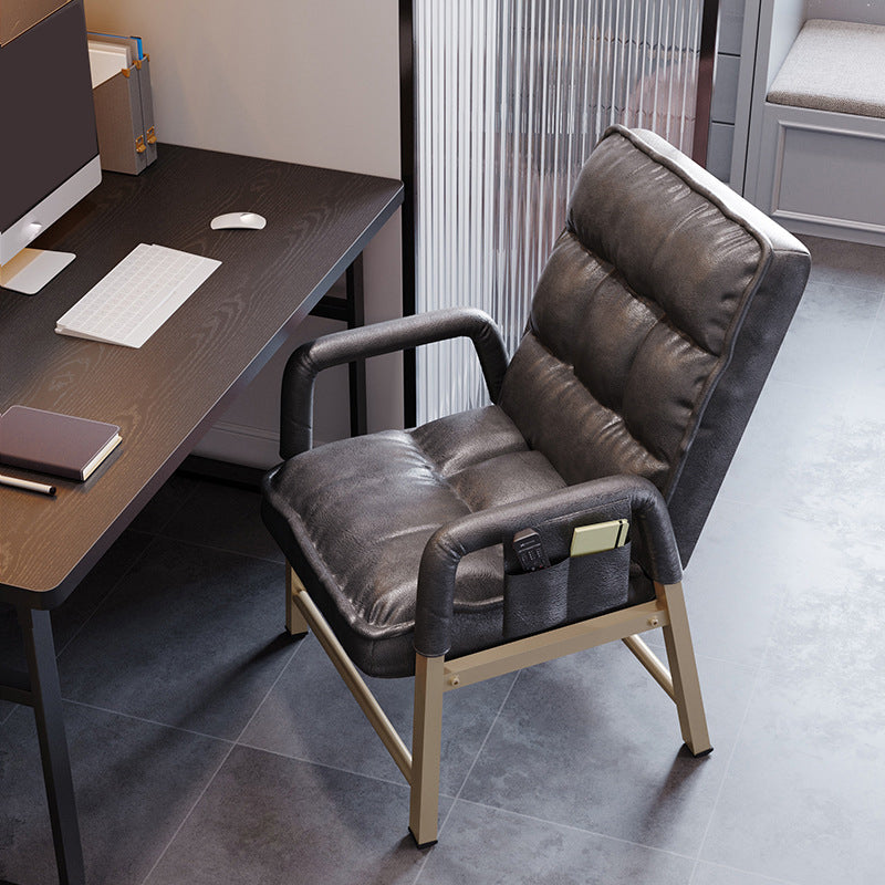 Silla ergonómica de escritorio en medio trasero silla de mano acolchada para la oficina en casa