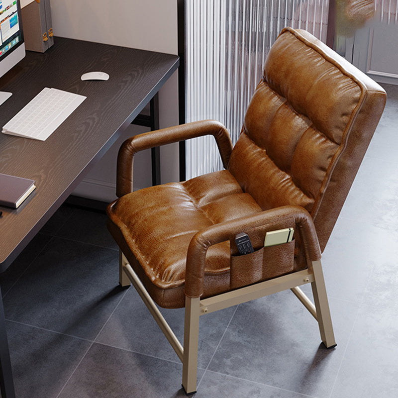 Silla ergonómica de escritorio en medio trasero silla de mano acolchada para la oficina en casa