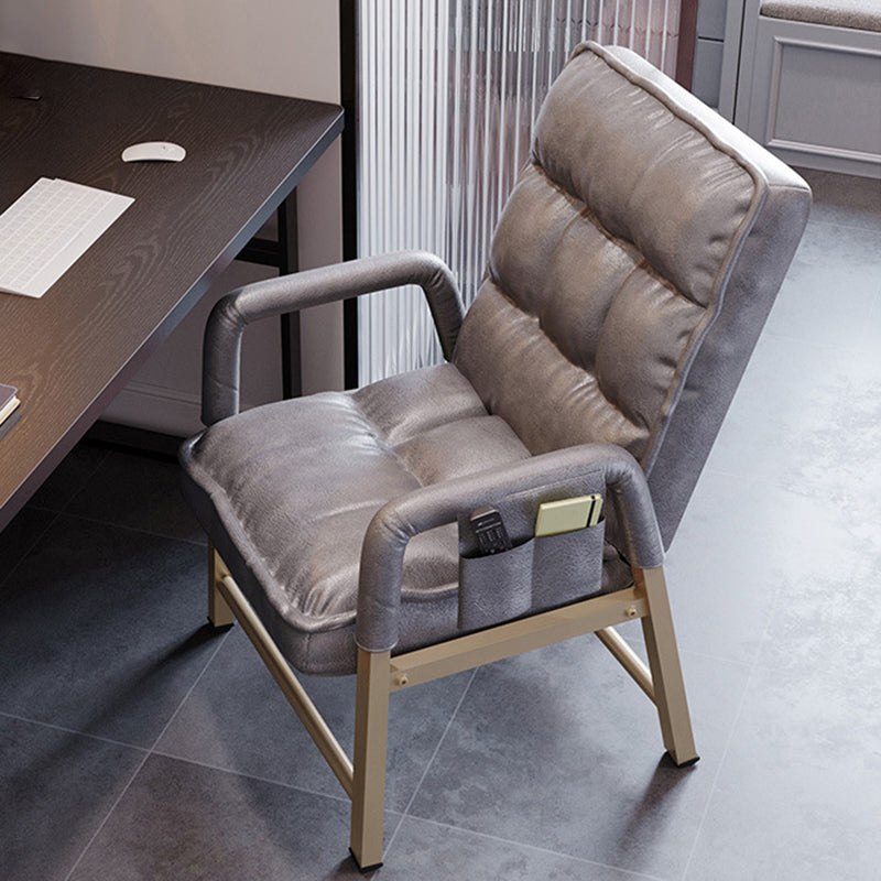 Silla ergonómica de escritorio en medio trasero silla de mano acolchada para la oficina en casa