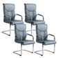 Modern Metal and Faux Leather Desk Chair with Hight Back Home Office Chair Grey 4 Piece Set Clearhalo 'furn' 'furn_office_chair' 'Furniture' 'Office Chairs' 'Office Furniture' 'office_chair' 5496141