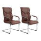 Modern Metal and Faux Leather Desk Chair with Hight Back Home Office Chair Coffee 2 Piece Set Clearhalo 'furn' 'furn_office_chair' 'Furniture' 'Office Chairs' 'Office Furniture' 'office_chair' 5496159