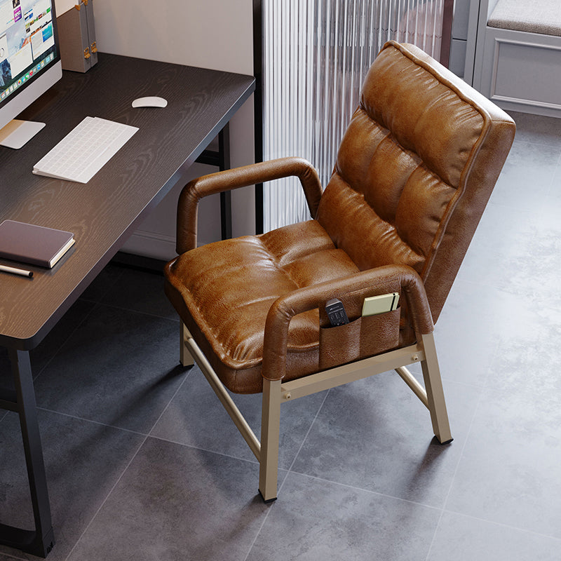 Mid Back Home Office Chair Modern Adjustable Back Height Desk Chair Clearhalo 'furn' 'furn_office_chair' 'Furniture' 'Office Chairs' 'Office Furniture' 'office_chair' 5496223