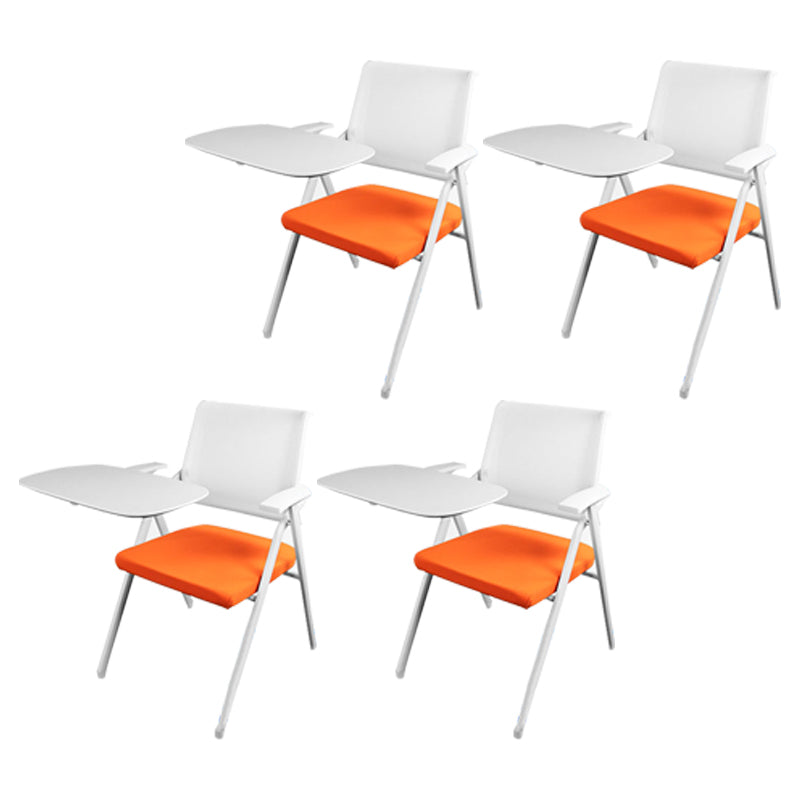 Silla de conferencia de malla en la mitad de la espalda sin ruedas silla de oficina de armas fijas