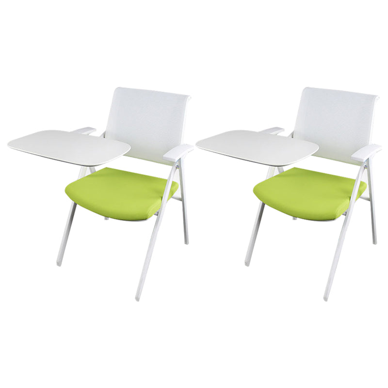 Mesh Mid Back Conference Chair No Wheels Fixed Arms Bureau Stoel