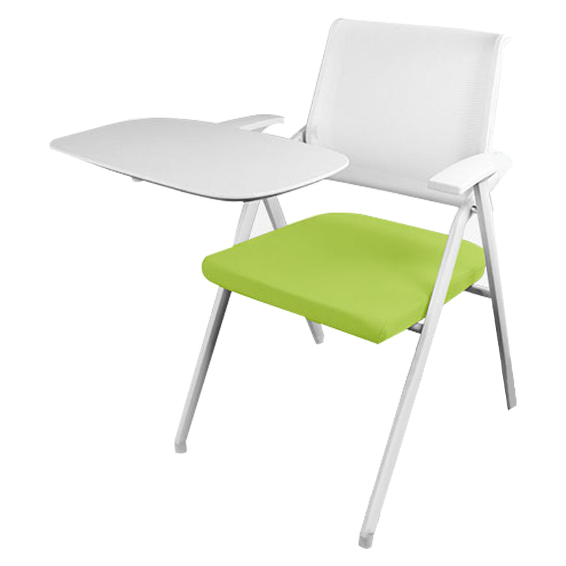 Silla de conferencia de malla en la mitad de la espalda sin ruedas silla de oficina de armas fijas