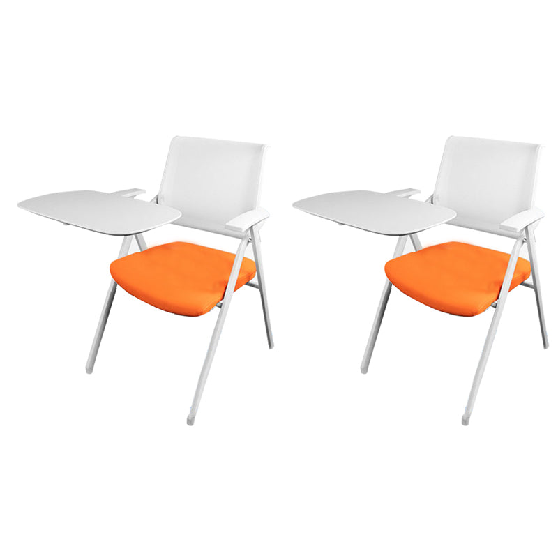 Silla de conferencia de malla en la mitad de la espalda sin ruedas silla de oficina de armas fijas