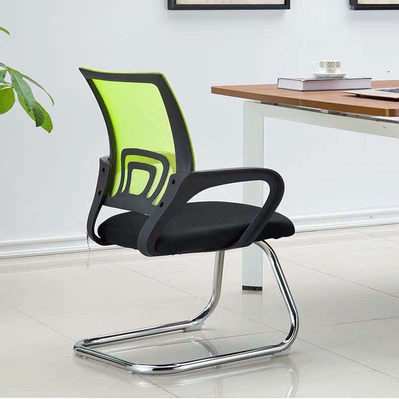 Mid-back Office Chair with Sponge Cushion Fixed Arm Metal Leg Desk Chair Clearhalo 'furn' 'furn_office_chair' 'Furniture' 'Office Chairs' 'Office Furniture' 'office_chair' 5496422