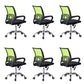 Mid-back Office Chair with Sponge Cushion Fixed Arm Metal Leg Desk Chair Green Swivel Chairs 6 Piece Set Clearhalo 'furn' 'furn_office_chair' 'Furniture' 'Office Chairs' 'Office Furniture' 'office_chair' 5496430