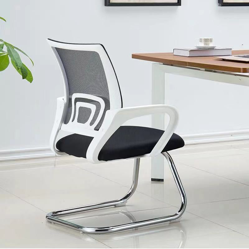Mid-back Office Chair with Sponge Cushion Fixed Arm Metal Leg Desk Chair Clearhalo 'furn' 'furn_office_chair' 'Furniture' 'Office Chairs' 'Office Furniture' 'office_chair' 5496435