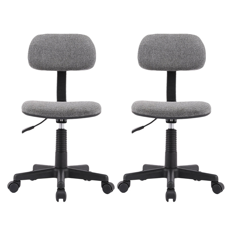 Modern Computer Task Chair Height-adjustable Office Armless Chair Grey 2 Piece Set Clearhalo 'furn' 'furn_office_chair' 'Furniture' 'Office Chairs' 'Office Furniture' 'office_chair' 5496526