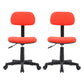 Modern Computer Task Chair Height-adjustable Office Armless Chair Red 2 Piece Set Clearhalo 'furn' 'furn_office_chair' 'Furniture' 'Office Chairs' 'Office Furniture' 'office_chair' 5496530