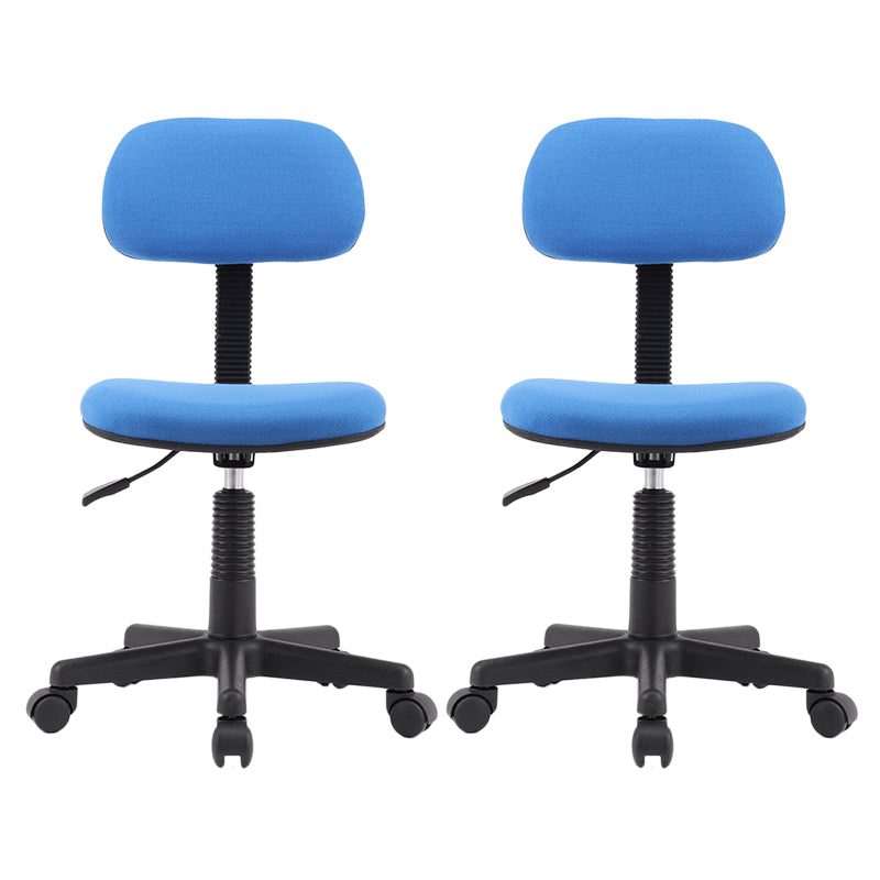 Modern Computer Task Chair Height-adjustable Office Armless Chair Blue 2 Piece Set Clearhalo 'furn' 'furn_office_chair' 'Furniture' 'Office Chairs' 'Office Furniture' 'office_chair' 5496537