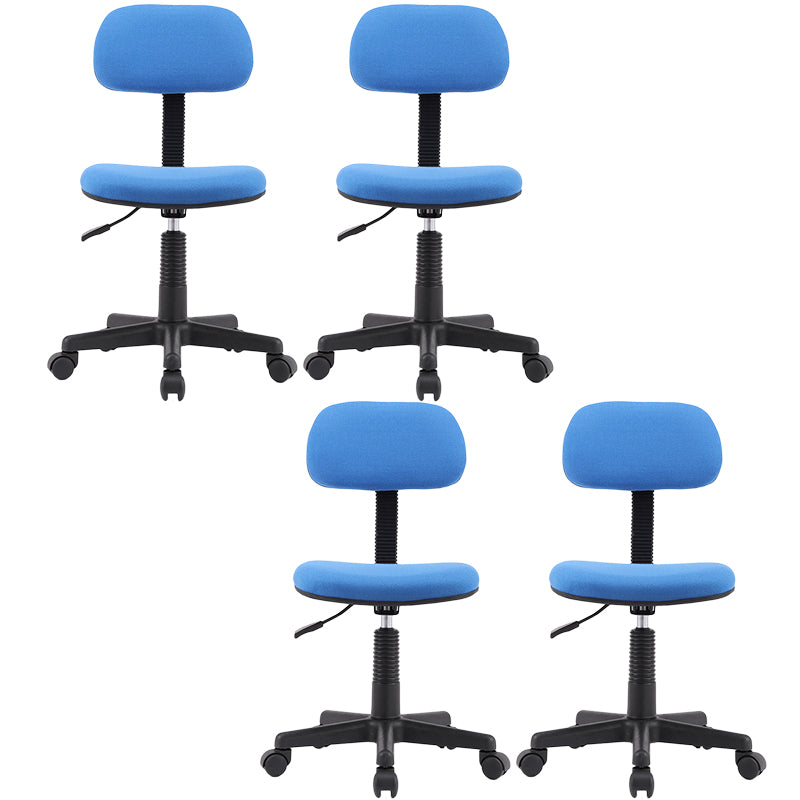 Modern Computer Task Chair Height-adjustable Office Armless Chair Blue 4 Piece Set Clearhalo 'furn' 'furn_office_chair' 'Furniture' 'Office Chairs' 'Office Furniture' 'office_chair' 5496539