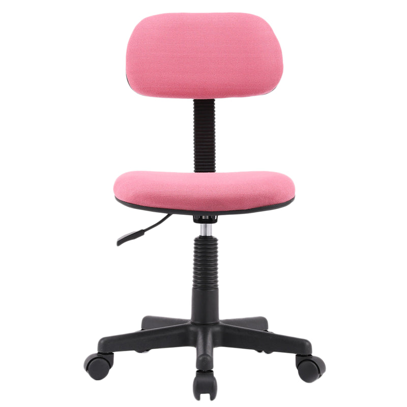 Modern Computer Task Chair Height-adjustable Office Armless Chair Pink 1 Piece Clearhalo 'furn' 'furn_office_chair' 'Furniture' 'Office Chairs' 'Office Furniture' 'office_chair' 5496544