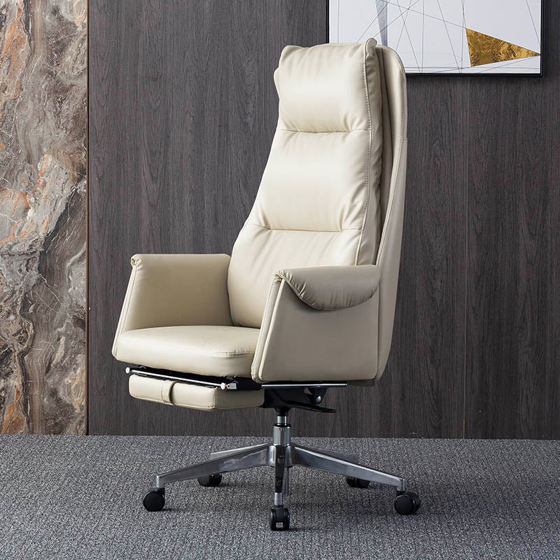 Modern Leather Executive Chair verstelbare Swivel Burey Chair met voetsteun