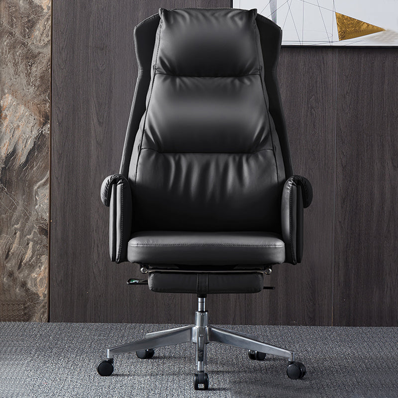Modern Leather Executive Chair verstelbare Swivel Burey Chair met voetsteun